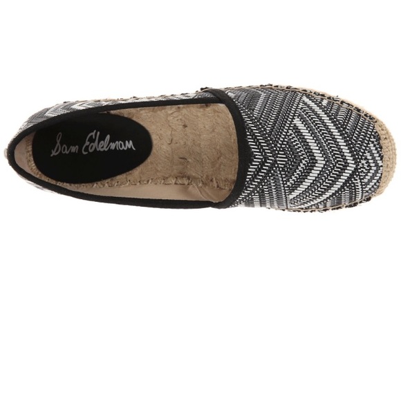 Sam Edelman Shoes Lynn Black White Woven Espadrilles size 9 European summer - Picture 7 of 8